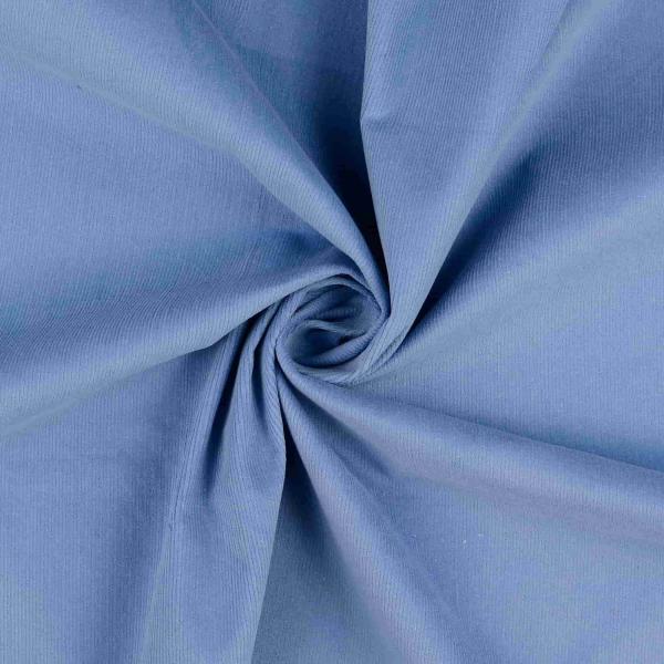 Cord-Stretch, uni, jeansblau